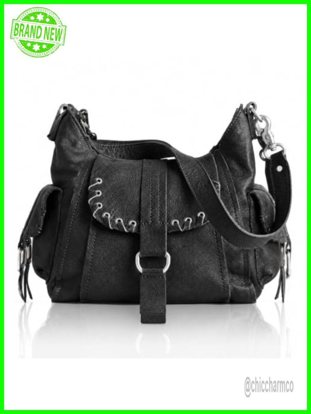 Mini Tote Bag Distressed Vegan Leather Boho Hobo Crossbody Shoulder Bag